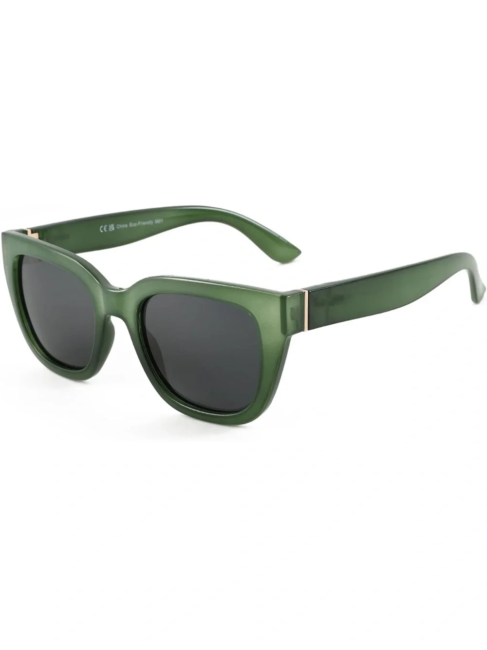 ZENOTTIC Womens Square Polarized Sunglasses Green Retro UV400 Vintage NIB⁠